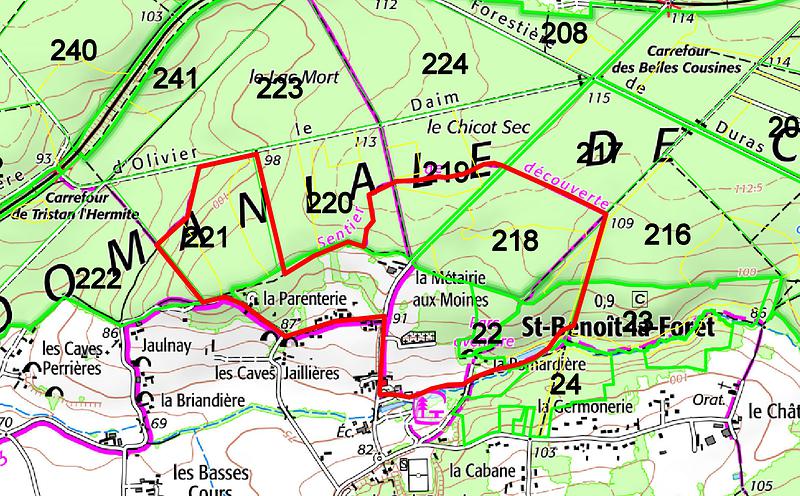 La carte du sentier, téléchargeable dans le bloc "Pour se préparer"
