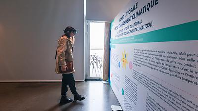 Espace immersif : une expérience qui permet de plonger dans 3 univers des forêts littorales de Nouvelle-Aquitaine : la dune boisée, la dune non boisée et la zone humide